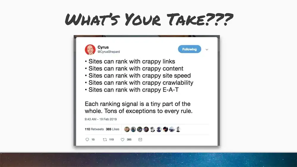 Can sites rank with bad links, content, site speed, crawlability, and "E-A-T"?