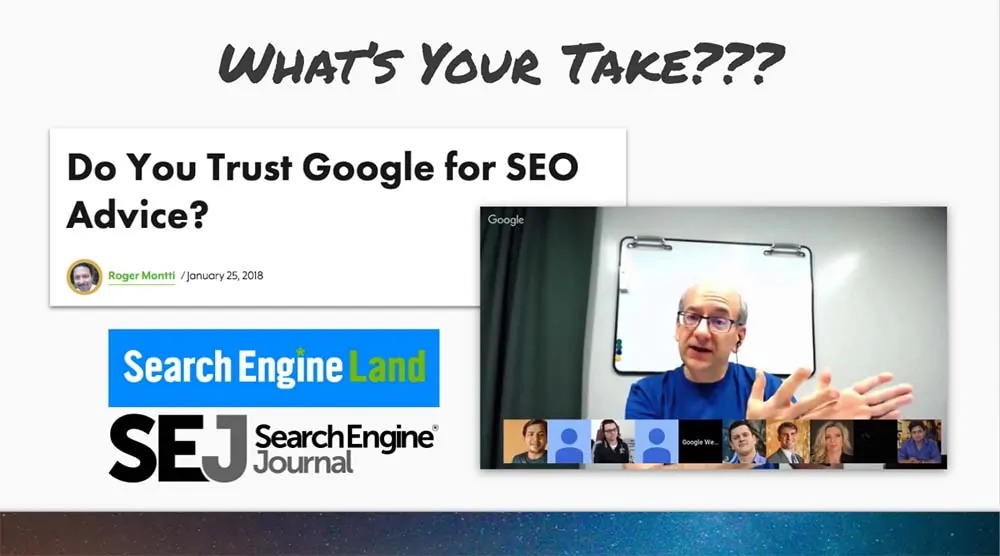 Do you trust Google's advice about SEO?