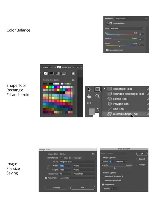 Photoshop tools