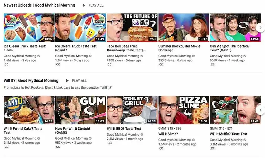 What are good examples of successful YouTube thumbnails?