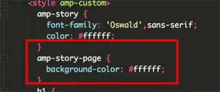 customizing the CSS as you make your AMP story