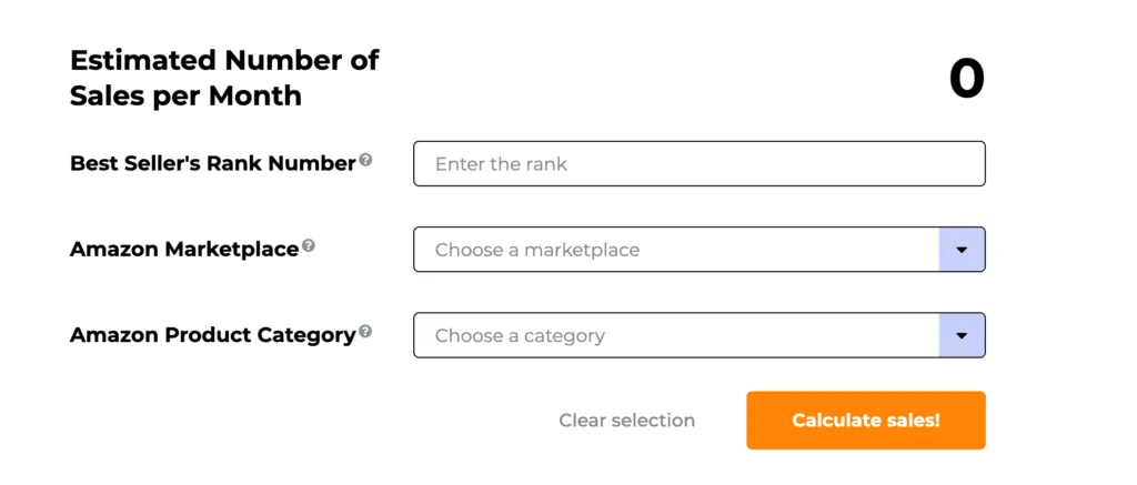 amazon sales estimator