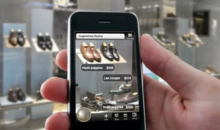 Augmented Reality shoe shopping experience through phone
