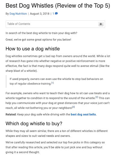 Best dog whistles Google search results