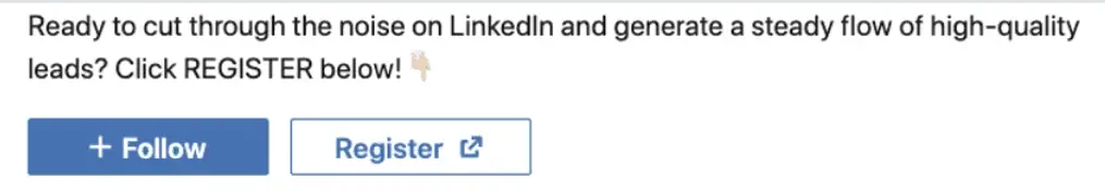 LinkedIn Call to Action button