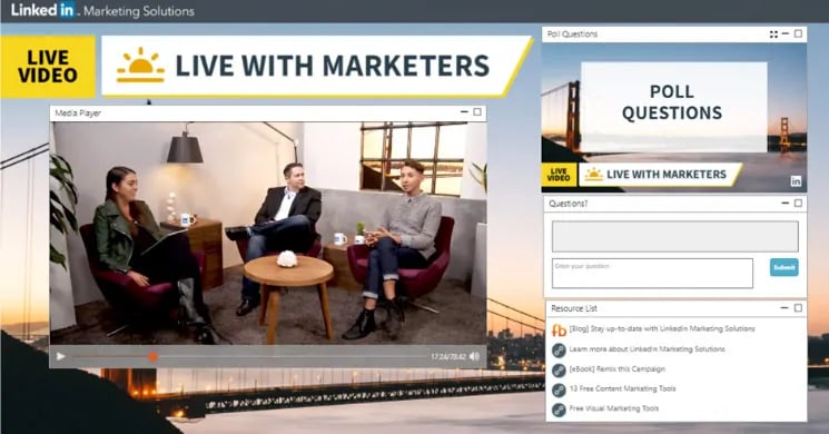 LinkedIn's "Live with Marketers" webinar series
