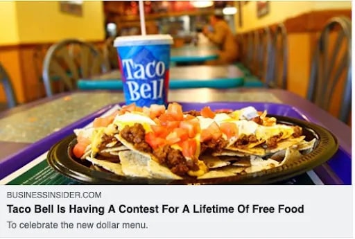 Taco Bell social contest