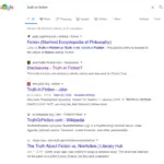 "Truth or fiction" query pulls up an entry from Stanford that defines "fiction". Does Google really think this is what people are searching for?